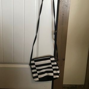 Cute black and white striped purse
